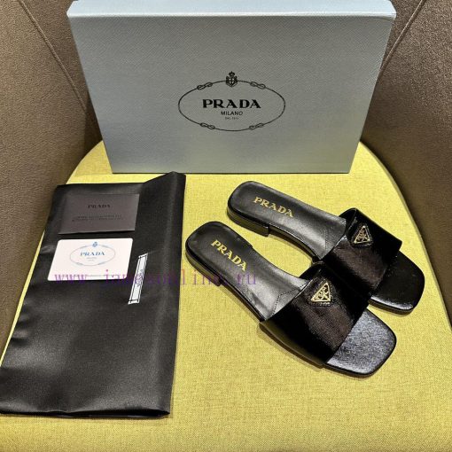 Flat slipper original synchronized with 4 colorsPrada/Prada 2024 Spring/Summer New Product Sjyk36nnh - Image 4
