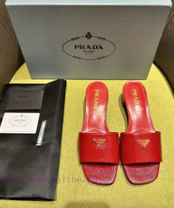 Mid heeled slippers in 4 colorsPrada/Prada 2024 Spring/Summer New Product Saffiano Lacquer Lqqtic8hk