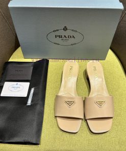 Mid heeled slippers in 4 colorsPrada/Prada 2024 Spring/Summer New Product Saffiano Lacquer Lmwo9j3um