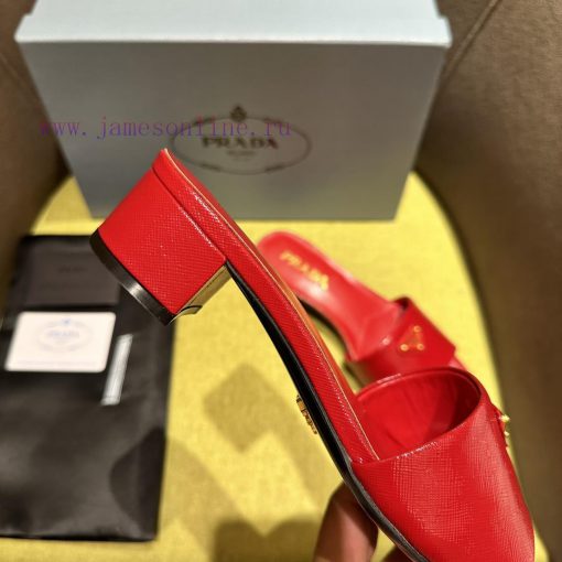 Mid heeled slippers in 4 colorsPrada/Prada 2024 Spring/Summer New Product Saffiano Lacquer Lqqtic8hk - Image 8