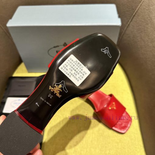 Mid heeled slippers in 4 colorsPrada/Prada 2024 Spring/Summer New Product Saffiano Lacquer Lqqtic8hk - Image 9