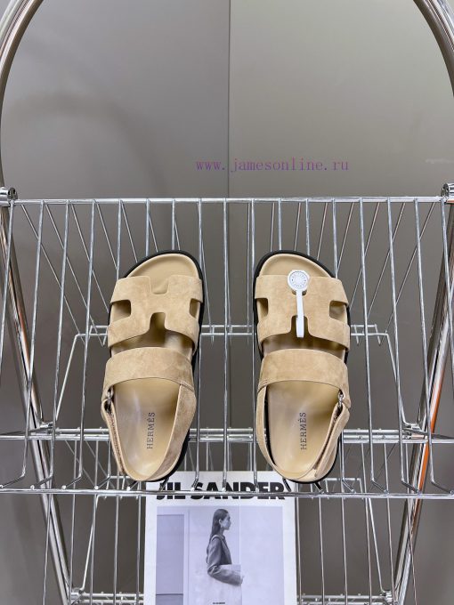 Male 10 Η ERMES Hermes Spring/Summer Classic Couple's Second Uncle Slippers Chypre Ugly Cutehpizdztw - Image 7