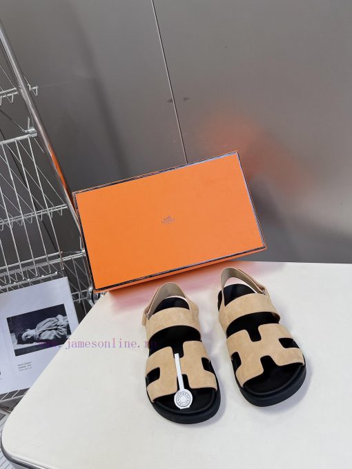Male 10 Η ERMES Hermes Spring/Summer Classic Couple's Second Uncle Slippers Chypre Ugly Cuteh7rhu8jd - Image 2