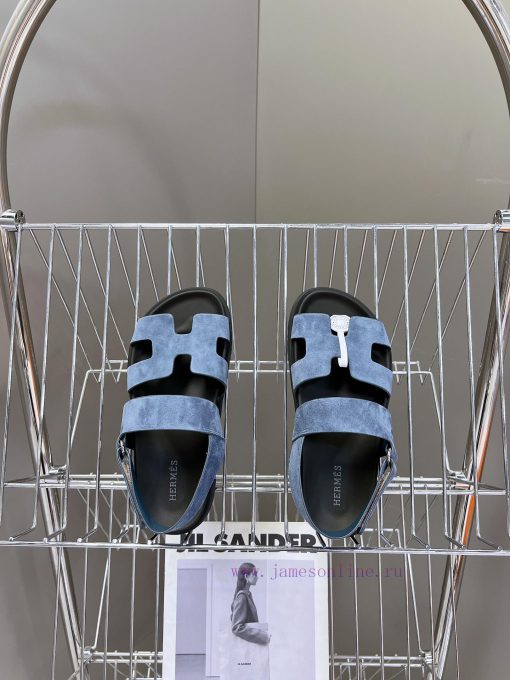 Male 10 Η ERMES Hermes Spring/Summer Classic Couple's Second Uncle Slippers Chypre Ugly Cutecxb39leh - Image 7
