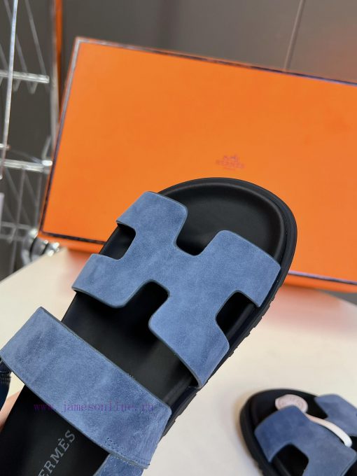 Male 10 Η ERMES Hermes Spring/Summer Classic Couple's Second Uncle Slippers Chypre Ugly Cutecxb39leh - Image 8