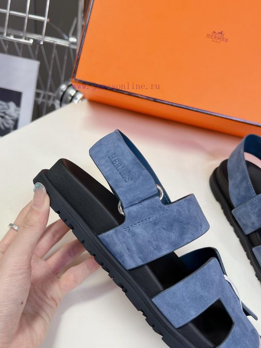 Male 10 Η ERMES Hermes Spring/Summer Classic Couple's Second Uncle Slippers Chypre Ugly Cutecxb39leh - Image 9