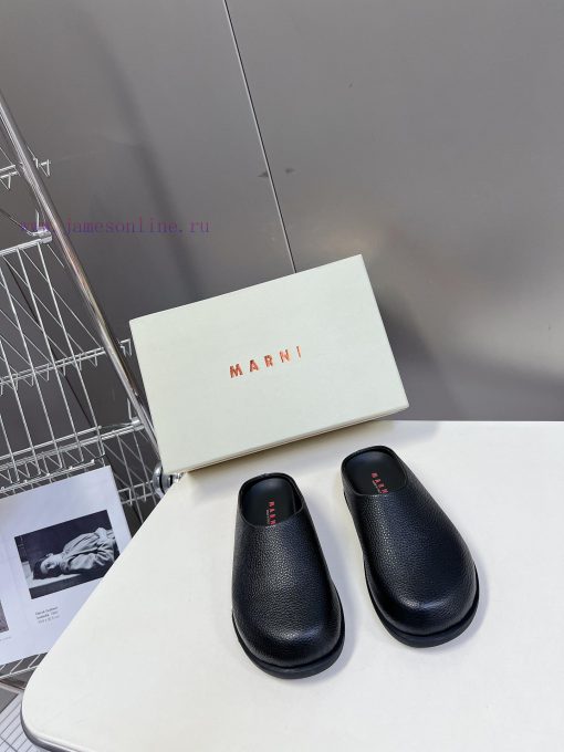Marni Classic Half Slippers for Spring and Summer: This pair of slippers with contrasting cojjrjt5tv - Image 2