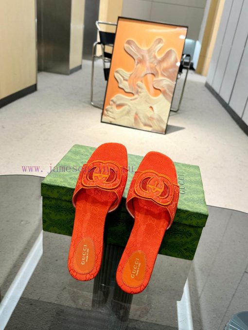 Embroidered Gucci Home 2 New Flat Heel One Line Dragging Long term Production Recommended tosjax1pjt