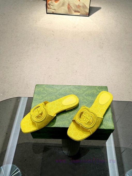 Embroidered Gucci Home 2 New Flat Heel One Line Dragging Long term Production Recommended to3unpx75y