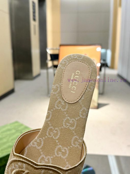 Embroidered Gucci Home 2 New Flat Heel One Line Dragging Long term Production Recommended tod24b8bl6 - Image 7