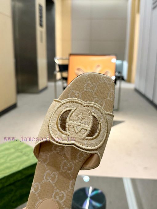 Embroidered Gucci Home 2 New Flat Heel One Line Dragging Long term Production Recommended tod24b8bl6 - Image 9