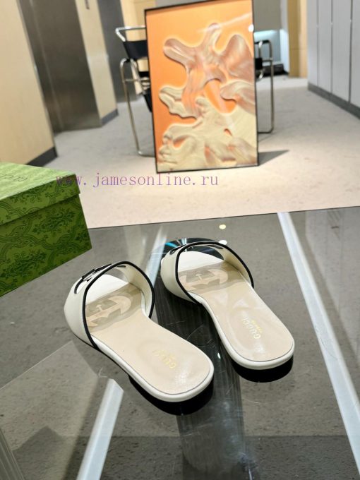 Oil edge Gucci Home 2 new flat heel straight drag for long-term production recommended to beq028jd2h - Image 5