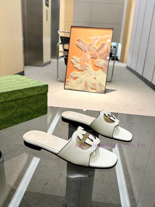 Oil edge Gucci Home 2 new flat heel straight drag for long-term production recommended to beq028jd2h - Image 6