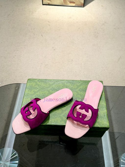 Oil edge Gucci Home 2 new flat heel straight drag for long-term production recommended to be5dfp8476 - Image 2