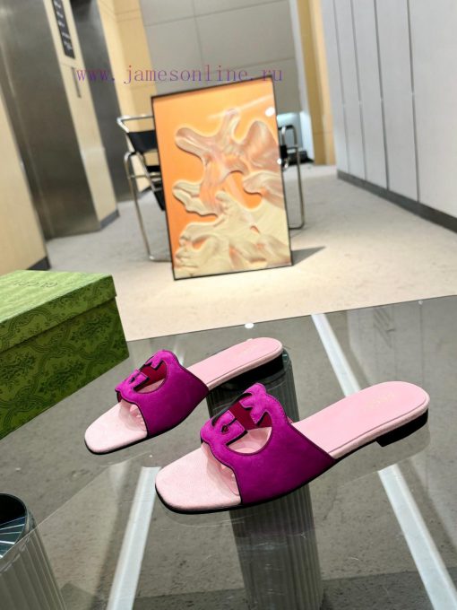 Oil edge Gucci Home 2 new flat heel straight drag for long-term production recommended to be5dfp8476 - Image 3