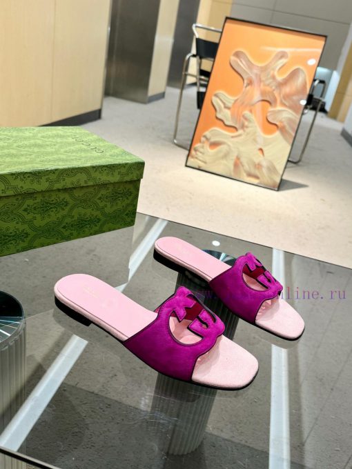 Oil edge Gucci Home 2 new flat heel straight drag for long-term production recommended to be5dfp8476 - Image 5