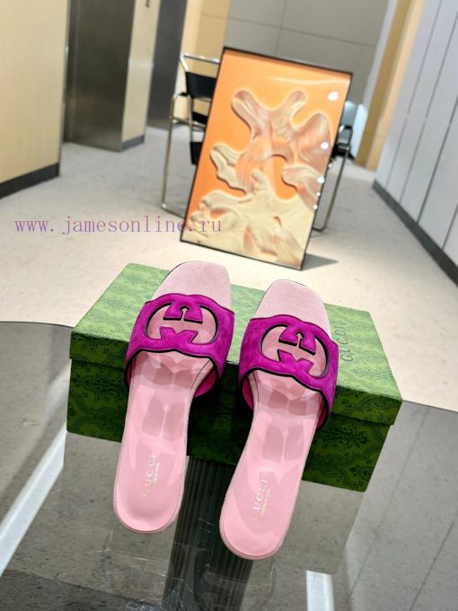 Oil edge Gucci Home 2 new flat heel straight drag for long-term production recommended to be5dfp8476 - Image 9