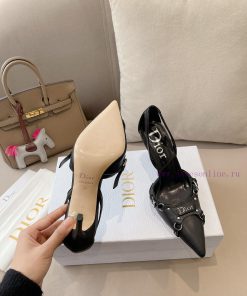 Dior's early spring new pointed Mouller slippers for women, star width CD letter logo high-h689tz3mt