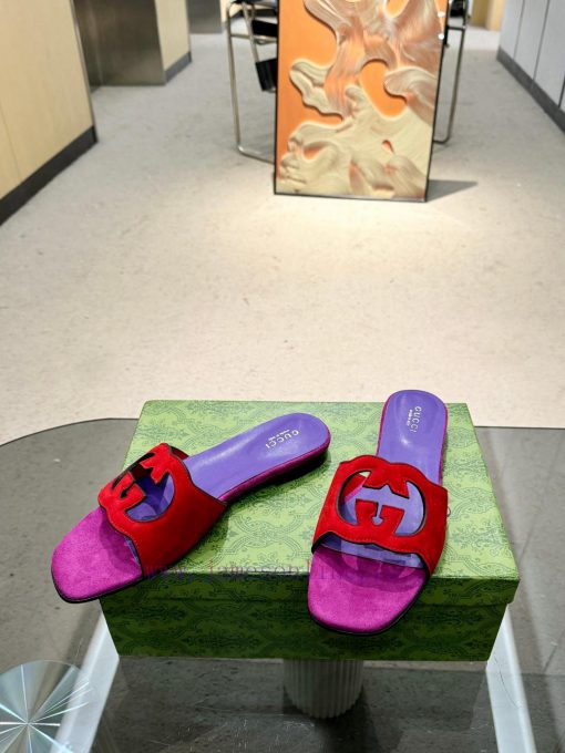 Oil edge Gucci Home 2 new flat heel straight drag for long-term production recommended to be555ba2w9 - Image 2
