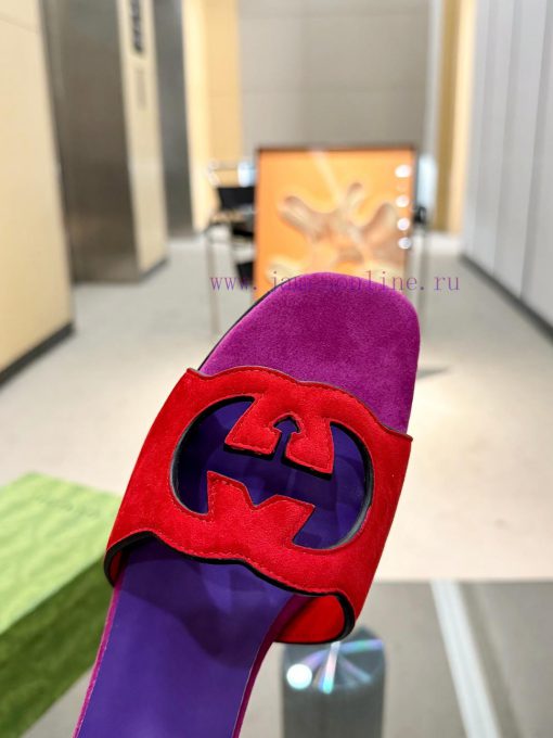 Oil edge Gucci Home 2 new flat heel straight drag for long-term production recommended to be555ba2w9 - Image 7