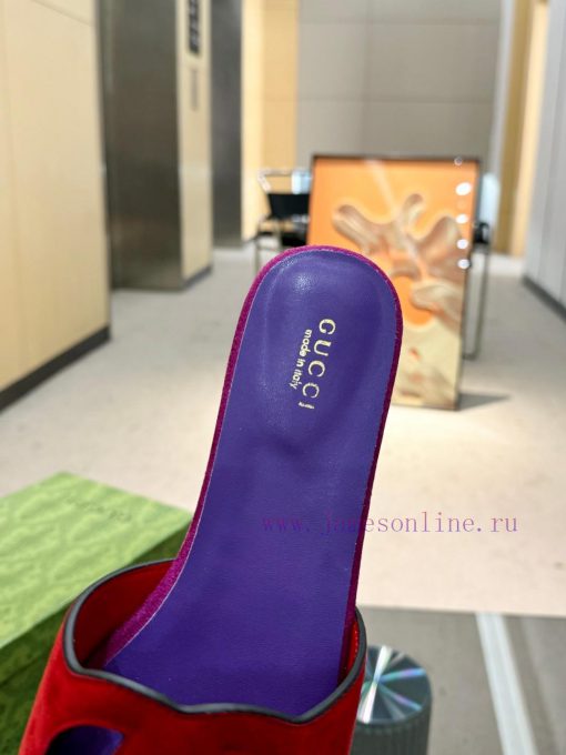 Oil edge Gucci Home 2 new flat heel straight drag for long-term production recommended to be555ba2w9 - Image 9