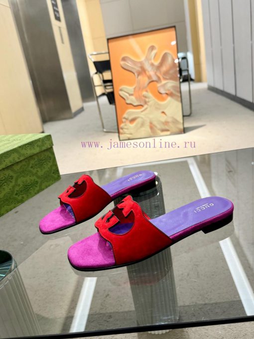 Oil edge Gucci Home 2 new flat heel straight drag for long-term production recommended to be555ba2w9 - Image 10