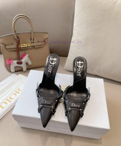 Dior's early spring new pointed Mouller slippers for women, star width CD letter logo high-hz45iwdlt