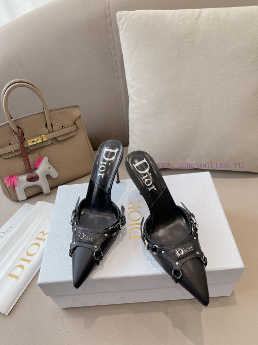 Dior's early spring new pointed Mouller slippers for women, star width CD letter logo high-hz45iwdlt - Image 7