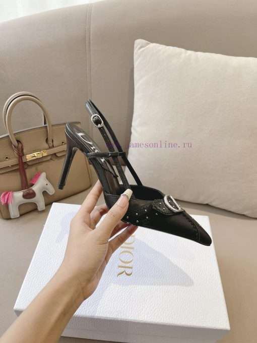 Dior 2024 early spring new star style CD letter logo high-heeled sandals are very comfortablfuuurh4u - Image 5