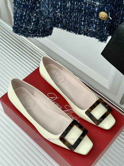 Roger Vivie RV Classic Square Button Single ShoeSister, let's compromise on temperamentStandgkgd61dx - Image 4