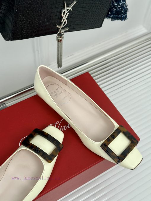 Roger Vivie RV Classic Square Button Single ShoeSister, let's compromise on temperamentStandgkgd61dx - Image 6