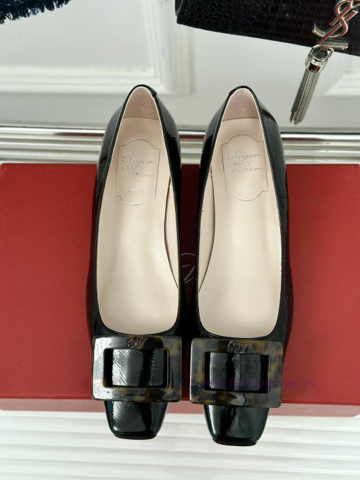Roger Vivie RV Classic Square Button Single ShoeSister, let's compromise on temperamentStandvyipxhup - Image 5
