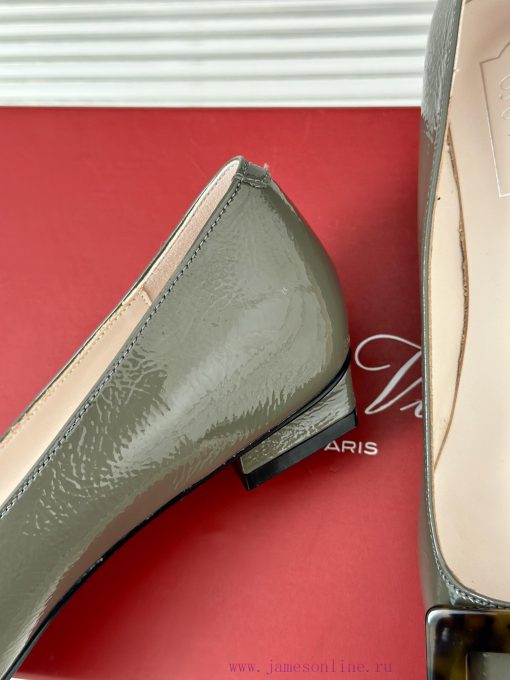 Roger Vivie RV Classic Square Button Single ShoeSister, let's compromise on temperamentStandbrv3d1ly - Image 7