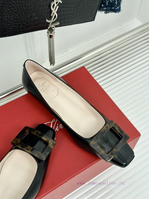 Roger Vivie RV Classic Square Button Single ShoeSister, let's compromise on temperamentStandvyipxhup - Image 6