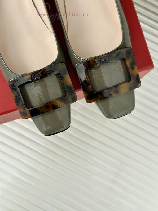 Roger Vivie RV Classic Square Button Single ShoeSister, let's compromise on temperamentStandbrv3d1ly - Image 8