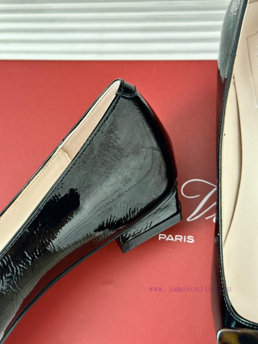 Roger Vivie RV Classic Square Button Single ShoeSister, let's compromise on temperamentStandvyipxhup - Image 7