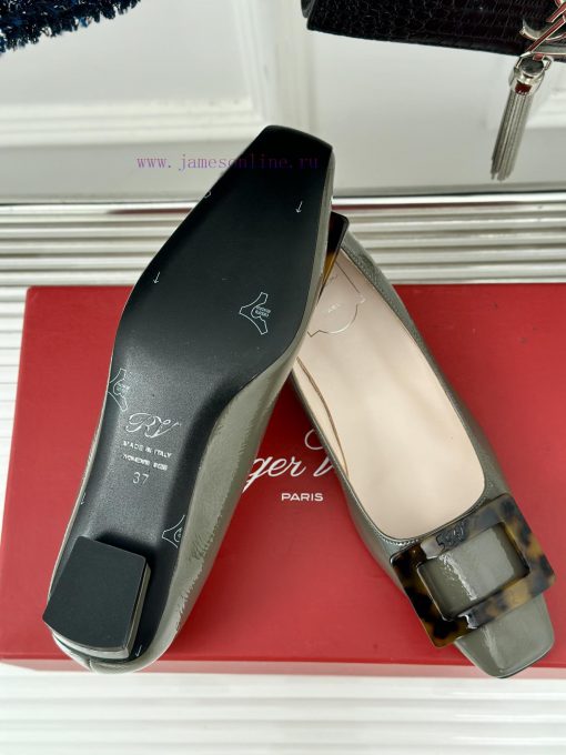 Roger Vivie RV Classic Square Button Single ShoeSister, let's compromise on temperamentStandbrv3d1ly - Image 10