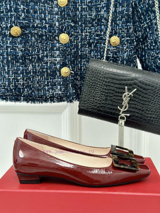 Roger Vivie RV Classic Square Button Single ShoeSister, let's compromise on temperamentStand2qd0l8gm