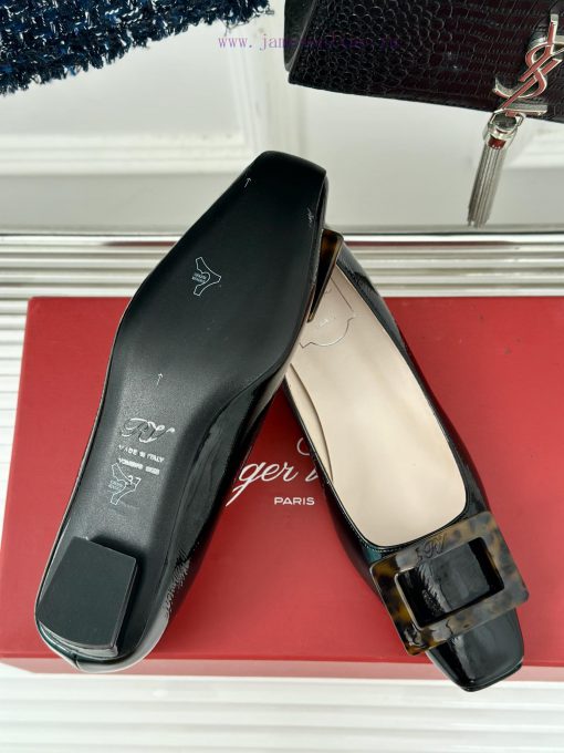 Roger Vivie RV Classic Square Button Single ShoeSister, let's compromise on temperamentStandvyipxhup - Image 10