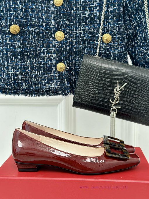 Roger Vivie RV Classic Square Button Single ShoeSister, let's compromise on temperamentStand2qd0l8gm - Image 2
