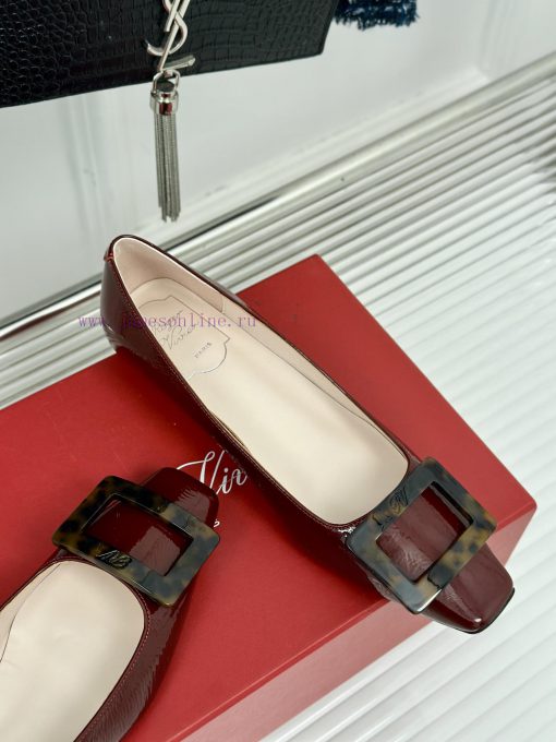 Roger Vivie RV Classic Square Button Single ShoeSister, let's compromise on temperamentStand2qd0l8gm - Image 6