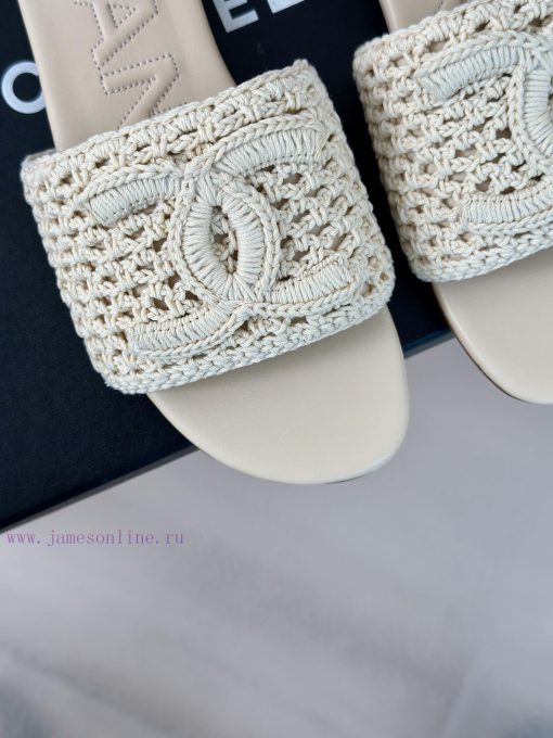 Chanel | Chanel 24P New ProductKnitted Double C Flat Flat SlippersA must-have cool mop serie09dr2lzr - Image 8