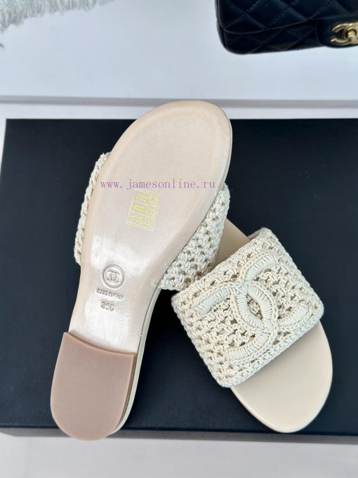 Chanel | Chanel 24P New ProductKnitted Double C Flat Flat SlippersA must-have cool mop serie09dr2lzr - Image 10