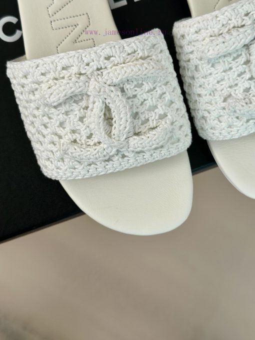 Chanel | Chanel 24P New ProductKnitted Double C Flat Flat SlippersA must-have cool mop serie6t11xxlh - Image 8
