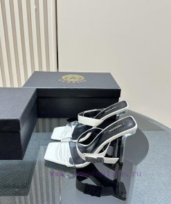 The most2024 Milan Fashion Show Transparent PVC High Heel SandalsExquisite high-heeled sandael8t122u