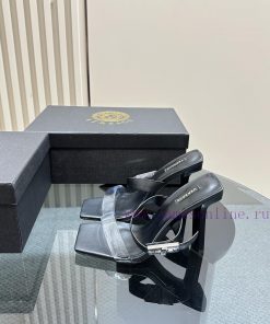 The most2024 Milan Fashion Show Transparent PVC High Heel SandalsExquisite high-heeled sanda583tp4o7