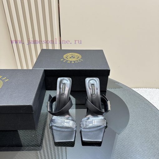 The most2024 Milan Fashion Show Transparent PVC High Heel SandalsExquisite high-heeled sanda583tp4o7 - Image 3