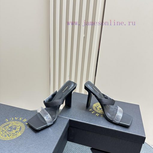 The most2024 Milan Fashion Show Transparent PVC High Heel SandalsExquisite high-heeled sanda583tp4o7 - Image 4