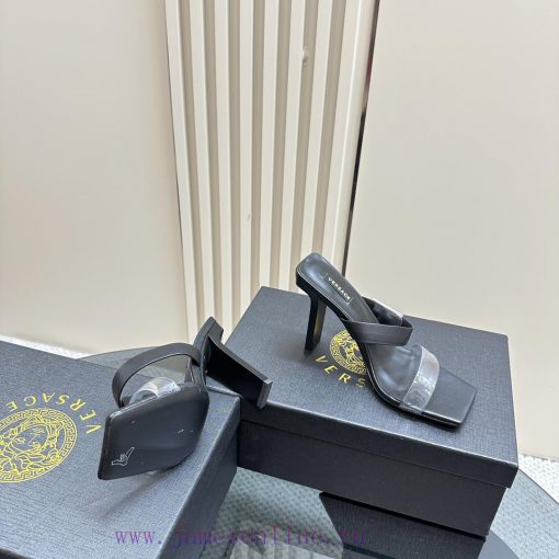 The most2024 Milan Fashion Show Transparent PVC High Heel SandalsExquisite high-heeled sanda583tp4o7 - Image 5
