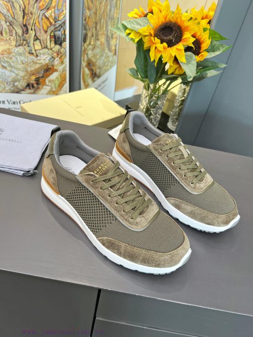Brunello Cucinelli Four Seasons Knitted Casual Men's ShoesOne to one replica fly weave on th3r5h2slh - Image 5